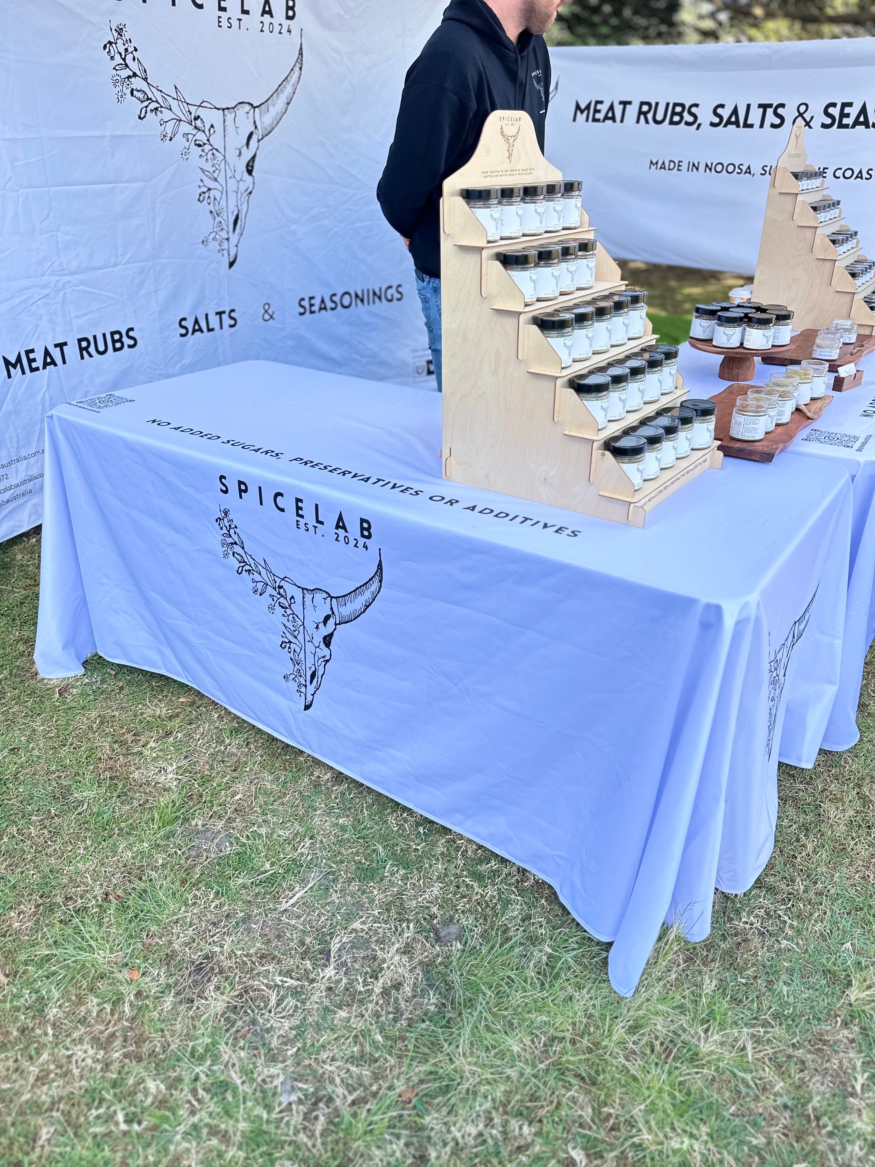 Trade Tent Side Wall, Flags and Table Cloths